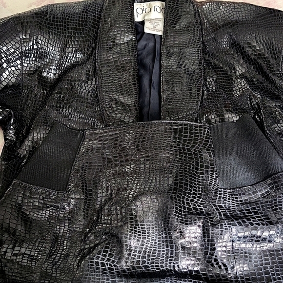 Vintage Pia Rucci Leather Jacket and Skirt set S - Picture 5 of 5